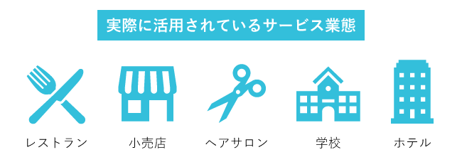 実際に活用されているサービス業態