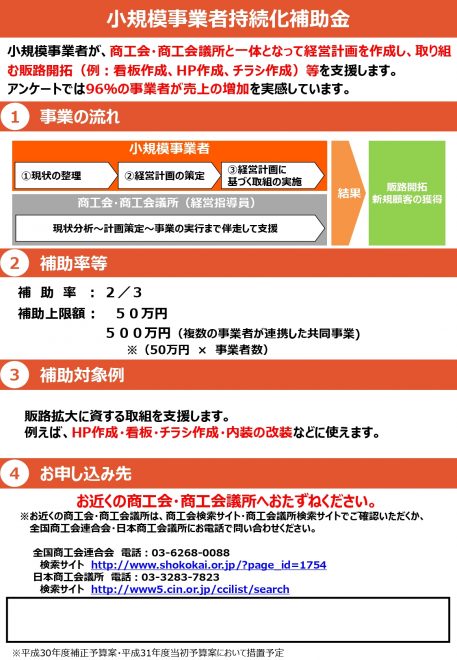 連合 持続 会 金 補助 全国 化 商工会