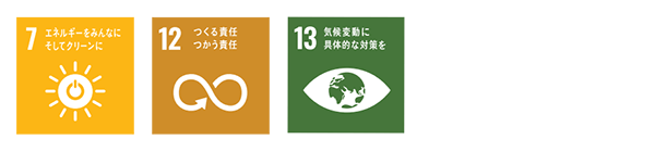 SDGs エネルギーをみんなにそしてクリーンに つくる責任つかう責任 気候変動に具体的な対策を