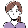 40代女性困り顔