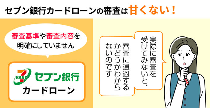 セブン銀行カードローンの審査は甘くない