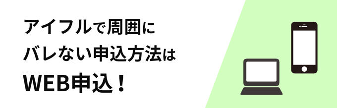 アイフルで周囲にバレない申込方法はWEB申込