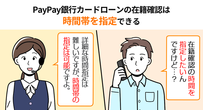 PayPay銀行カードローンの在籍確認は時間を指定できる
