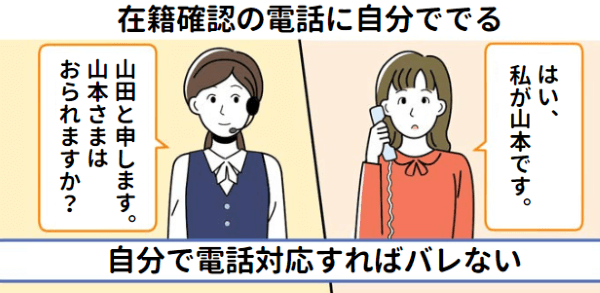 在籍確認の電話に自分ででる