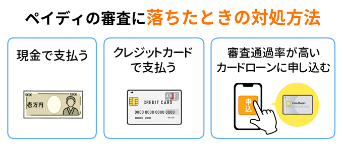 ペイディの審査に落ちたときの対処方法