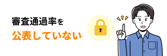 審査通過率を公表していない