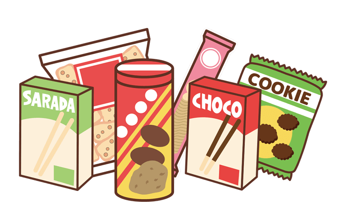 沢山のお菓子