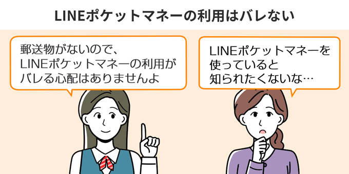 LINEポケットマネーは郵送物なしでバレない