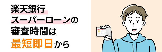 楽天銀行スーパーローンの審査時間は最短即日から