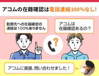 アコムの在籍確認は電話連絡100%なし！