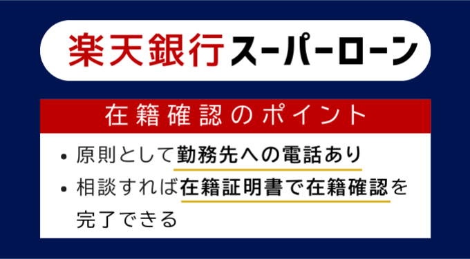 楽天銀行スーパーローンの在籍確認のポイント
