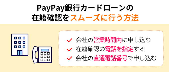 PayPay銀行かードローンの在籍確認をスムーズに行う方法