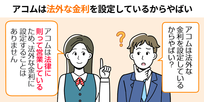 アコムは法外な金利を設定しているからやばい？