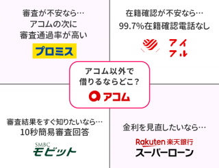 アコム以外で借りるならどこ？条件別おすすめ借入先